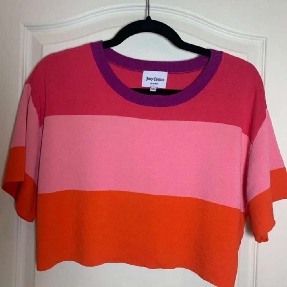 Juicy‎ Couture – Knit Crop Top - Y2K style M Colorbloc Festival